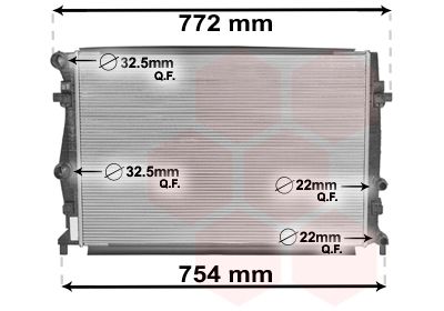 VAN WEZEL radiatorius, variklio aušinimas 58002343